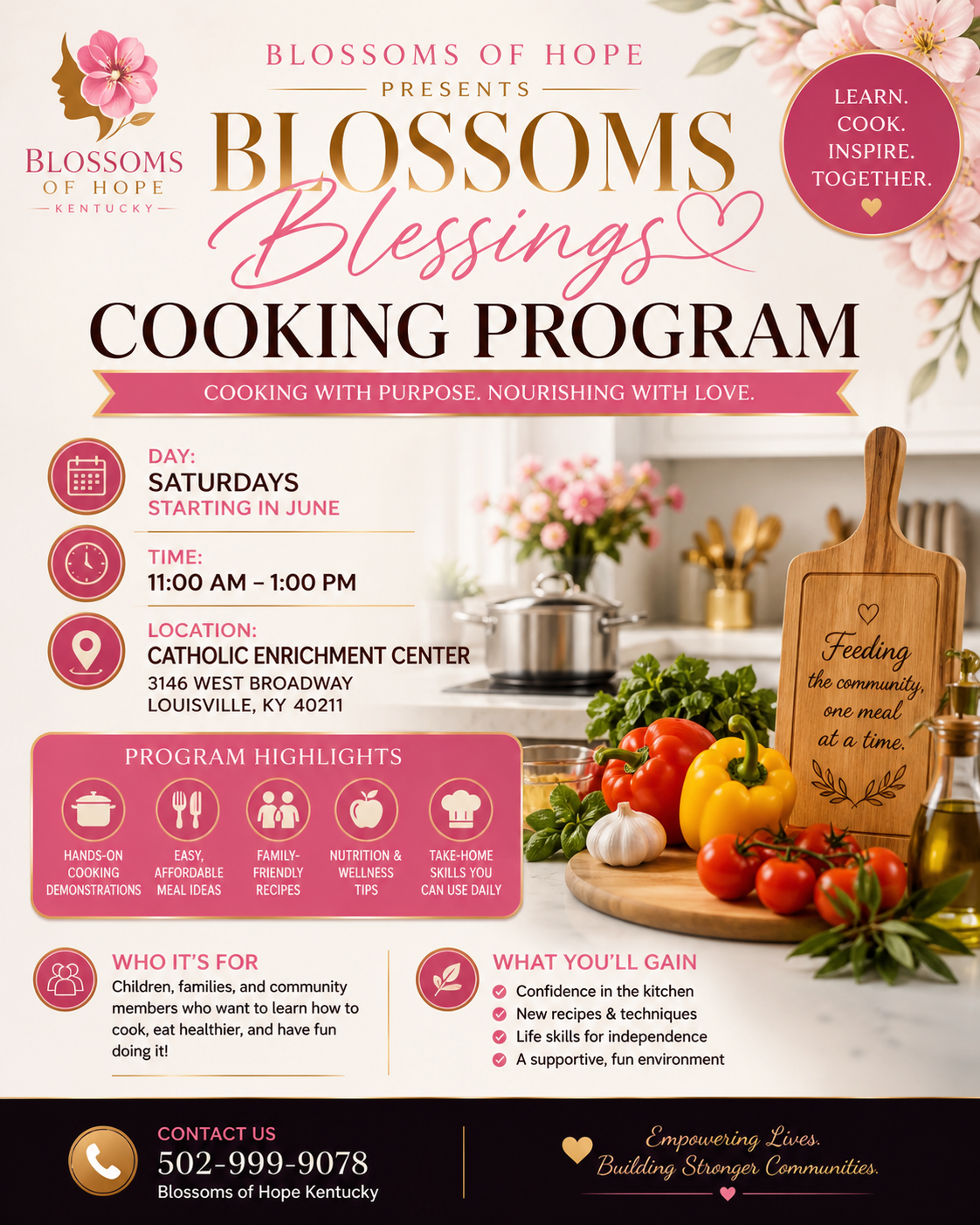 Blossoms Blessings Cooking Program 1