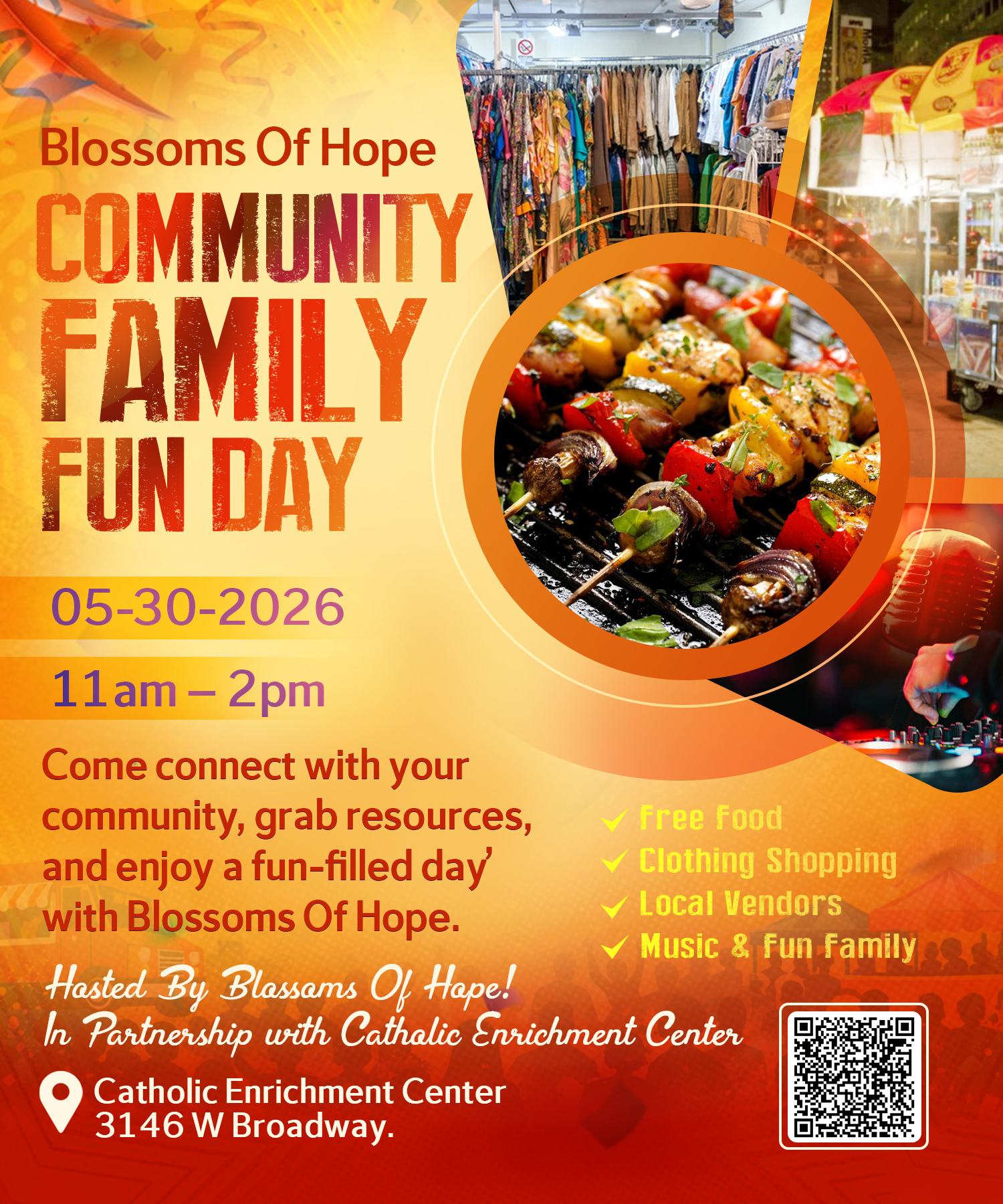 Blossoms Of Hope Community Family Fun Day flyer